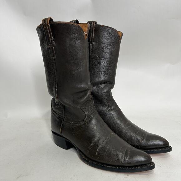 Tony Lama Gold Label Water Buffalo Cowboy Boots “Espresso” main image 10
